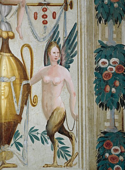 Décoration grotesque avec figures de harpies - Giulio Carpioni