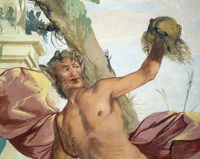 Nymphe Corsica poursuivie par un satyre qui lui arrache sa perruque par Giulio Carpioni - Giulio Carpioni