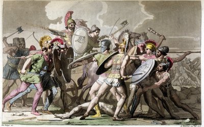 Combat pour le cadavre de Patrocle (Guerre de Troie) - Giulio Ferrario