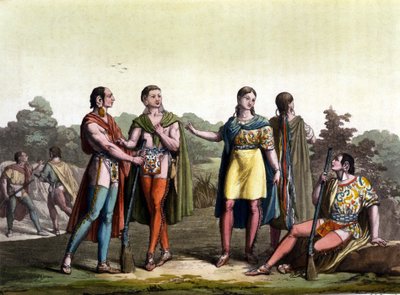 Les Indiens du Canada (les Acadiens) dans « Le costume ancien et moderne » - Giulio Ferrario