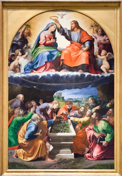 Couronnement de la Vierge, ou Madone de Monteluce, c.1525 - Giulio & Penni Giovanni Francesco (il Fattore) (c.1488 1528) Romano