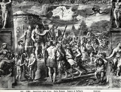 Vision de la Croix de Constantin, de la Sala di Costantino, Chambres de Raphaël - Giulio Romano