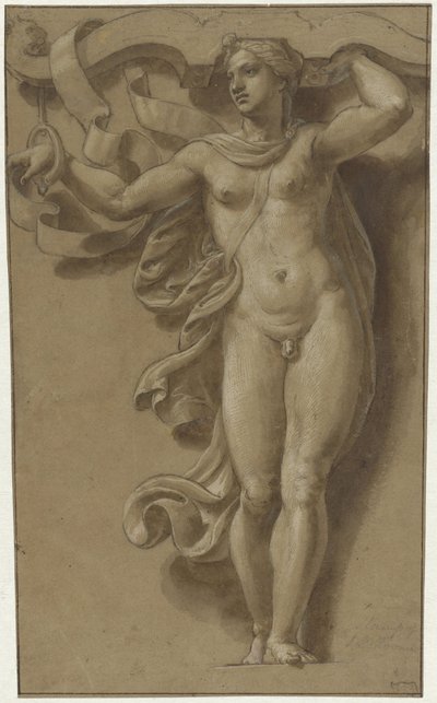 Hermaphrodite en cariatide - Giulio Romano