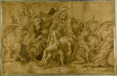Ménélas tenant le corps de Patrocle - Giulio Romano