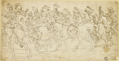Cavalerie romaine en marche - Giulio Romano