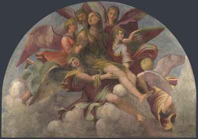 Sainte Marie-Madeleine portée par des anges - Giulio Romano