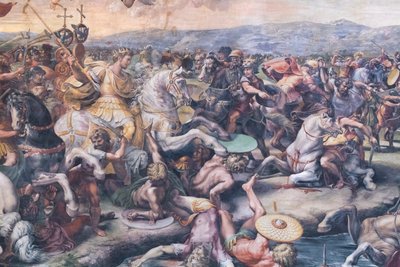 La bataille du pont Milvius (détail) - Giulio Romano