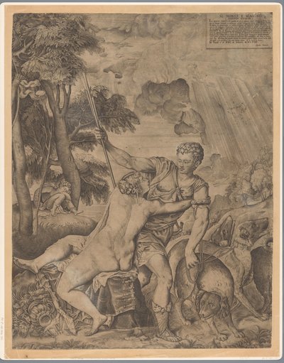 Vénus et Adonis - Giulio Sanuto