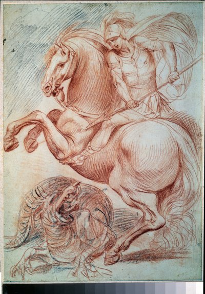 Saint Georges terrassant le dragon - Giuseppe Cesari