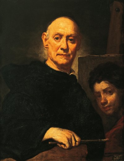 Autoportrait en train de peindre - Giuseppe  Ghislandi
