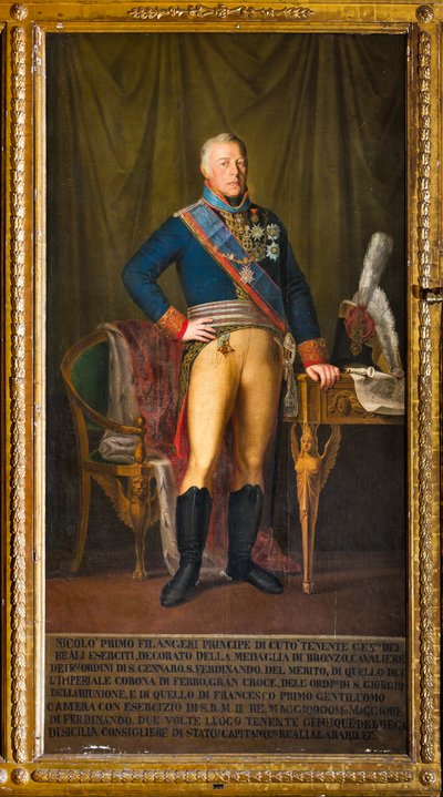 Portrait de Nicolo Filangeri, lieutenant général du royaume - Giuseppe (school of) Patania