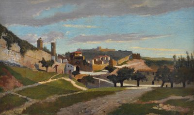 Murs de San Gimignano - Giuseppe Abbati