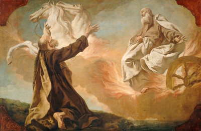 Élie emporté dans un char de feu, vers 1740-1755 - Giuseppe Angeli