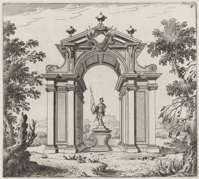Arc de triomphe dans un paysage - Giuseppe Antonio Landi