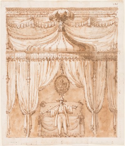 Alcôve de chambre avec une figure - Giuseppe Barberi