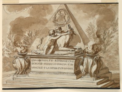 Monument sépulcral pour le poète Colte, de Rome - Giuseppe Barberi