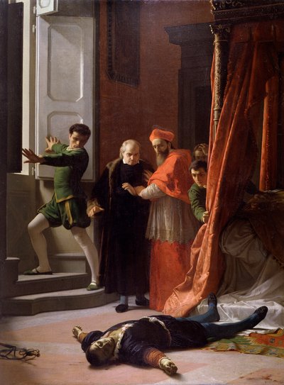 Mort du duc de Florence Alessandro de Medici tué par Lorenzino de Medici - Giuseppe Bellucci