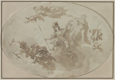 Étude de plafond : Allégorie de la paix et de la guerre, c. 1800 - Giuseppe Bernardino Bison