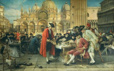 Le peintre Francesco Guardi vendant ses tableaux - Giuseppe Bertini