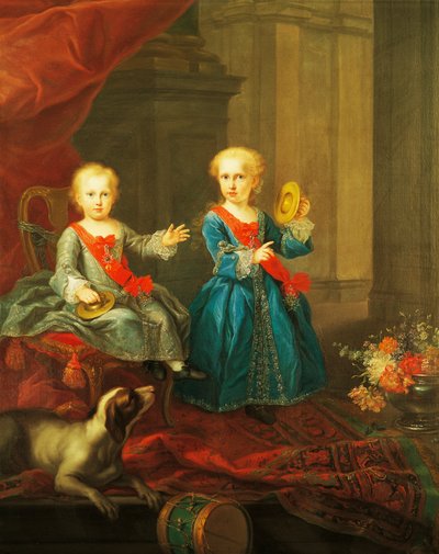 Filles de Charles III de Bourbon et Maria Amelia de Saxe - Giuseppe Bonito
