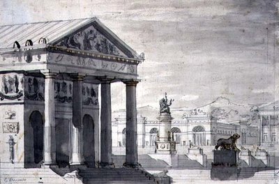 Décor de scène néoclassique, vers 1825 - Giuseppe Borsato