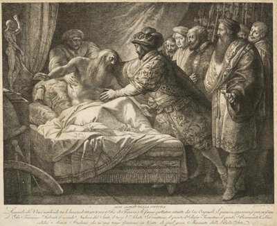 Allégorie de la peinture La mort de Léonard de Vinci, vers 1790 - Giuseppe Cades