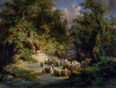 Messe chrétienne primitive dans la forêt - Giuseppe Camino