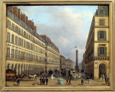 Rue Castiglione à Paris en 1829 - Giuseppe Canella