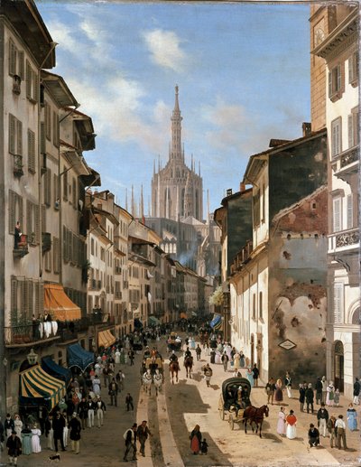 Vue sur la rue Corsia dei Servi - Giuseppe Canella