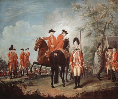 Deux chevaux du régiment, 25e Régiment de Pied, Minorque, vers 1769 - Giuseppe Chiesa