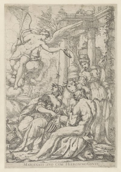 Allégorie avec Renommée, Hercule et Europe - Giuseppe Diamantini