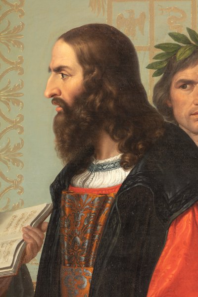 La cour de Ludovic le Moro, détail avec Léonard de Vinci - Giuseppe Diotti
