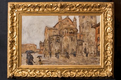 Piazza Grande sous la pluie - Giuseppe Graziosi
