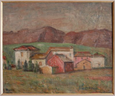 Village au pied des montagnes - Giuseppe Graziosi
