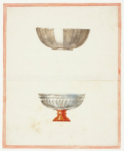 Deux coupes cannelées, l