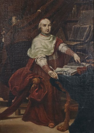 Portrait du cardinal Prospero Lambertini - Giuseppe Maria (1665 1747) Crespi