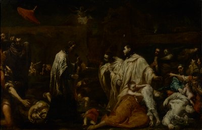 Le Bienheureux Bernard Tolomei intercédant pour la cessation de la peste à Sienne - Giuseppe Maria Crespi