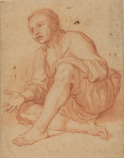 Jeune Paysan Assis par Terre - Giuseppe Maria Crespi