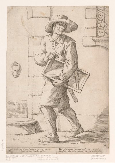 Maçon - Giuseppe Maria Mitelli (signed by artist)