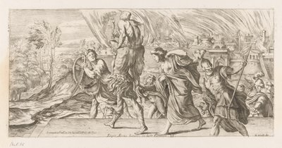 Énée fuit avec sa famille de Troie (Omzwervingen van Aeneas, L