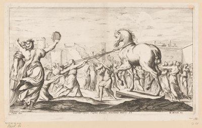 Cheval de Troie est introduit - Giuseppe Maria Mitelli