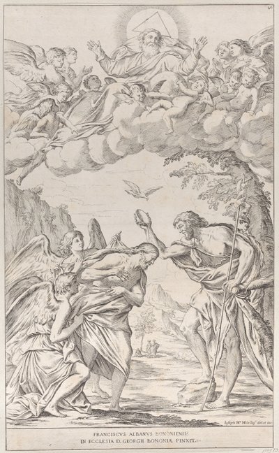 Planche 8 : le Baptême du Christ, 1678 - Giuseppe Maria Mitelli