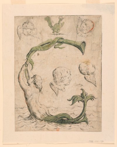 Épreuves pour quatre planches de "Alfabeto in Sogno" [Alphabet de rêve] : Lettre G - Giuseppe Maria Mitelli