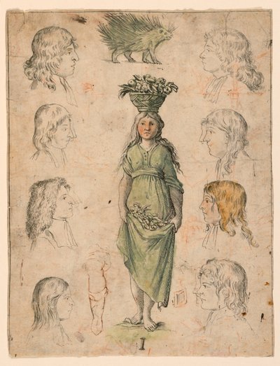 Épreuves pour quatre planches de "Alfabeto in Sogno" [Alphabet de rêve] : Lettre I - Giuseppe Maria Mitelli
