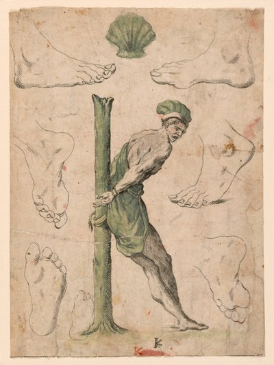 Épreuves de quatre planches de "Alfabeto in Sogno" [Alphabet de rêve] : Lettre K - Giuseppe Maria Mitelli