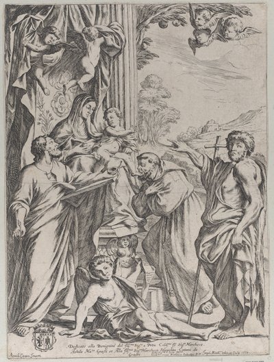 La Vierge en trône avec trois saints, 1668 - Giuseppe Maria Mitelli