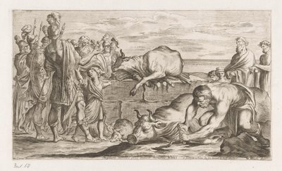 Les Troyens offrent des animaux à Neptune - Giuseppe Maria Mitelli