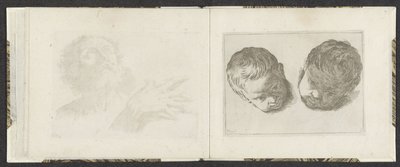 Deux têtes de jeunes enfants - Giuseppe Maria Mitelli