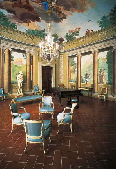 Fresques peintes en 1777-1778 par Giuseppe Maria Terreni dans la Salle des Quatre Saisons, Villa del Poggio Imperiale, Florence, Italie - Giuseppe Maria Terreni