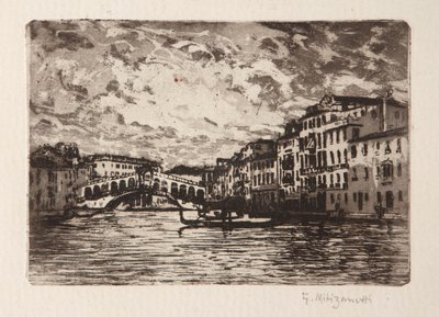 Le Pont du Rialto à Venise - Giuseppe Miti Zanetti
